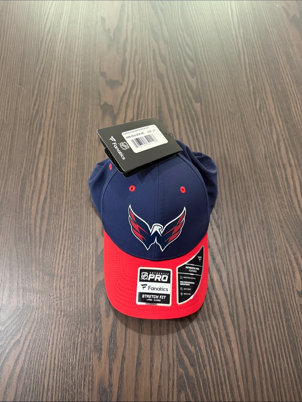 Fanatics Washington Capitals Navy and Red Stretch-Fit Hat